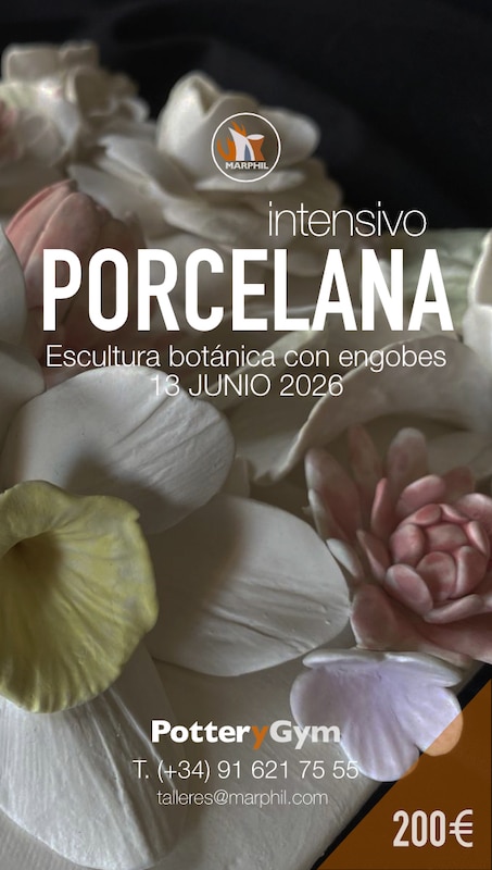 Curso de Escultura Bot&aacute;nica con engobes en Porcelana. 13 de junio 2026 - 200&euro;